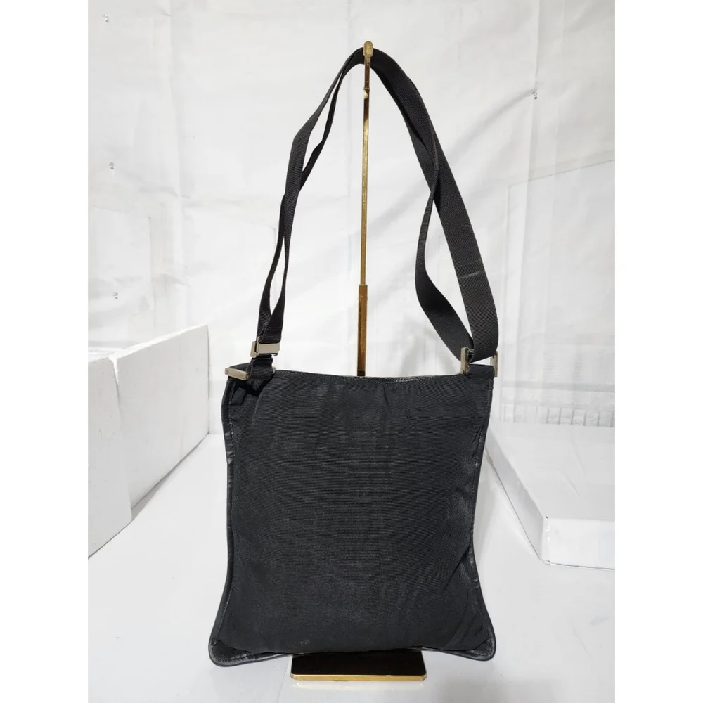 Gucci Black Denim Crossbody/Messenger Bag Black